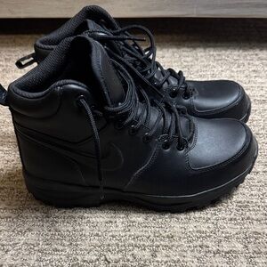 Nike Black Leather High-Top Sneakers
